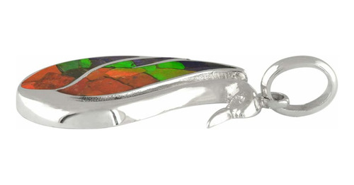 Dije De Cisne Ammolite En Plata De Ley