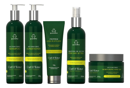 Kit Grandha Curl & Wave Vector Force C/ Máscara E Day After