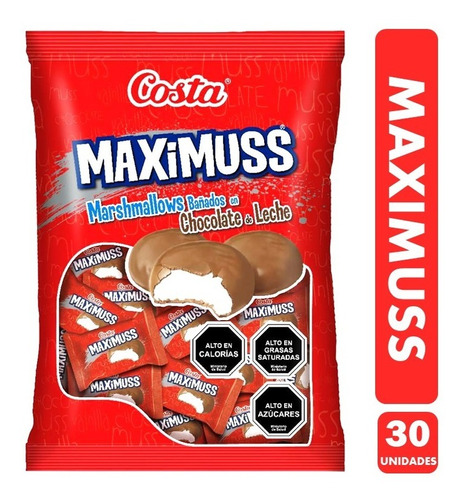 Dulces Maximuss, Marshmallows C/chocolate - Bolsa De 180 Gr.