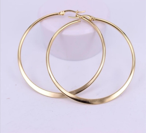 Arracadas De 6.5 Cms Oro Lam.