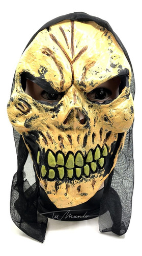 Careta Máscara De Látex Cráneo Del Terror Halloween Disfraz