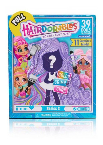 Imagen 3 de 6 de Hairdorables Muñeca 11 Sorpresas Increible Pelo