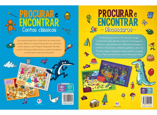 Kit Procurar E Encontrar Dinossauros + Contos Clássicos, De Ed. Ciranda Cultural., Vol. 1. Editorial Kit De Livros, Capa Mole, Edição 2022 01 01 00:00:00 Em