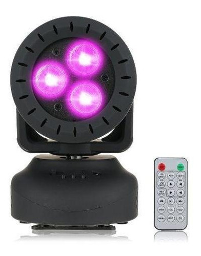 Mini Cabeza Rgbw 3 Led Usb Sd Parlante / Electroworld