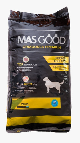 Mas Good Criadores Premium 20 Kg Para Perro Mediano Y Grande