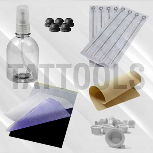 Kit Tattoo Rotativa Eclipse Máquina Tatuagem Rosa Completo
