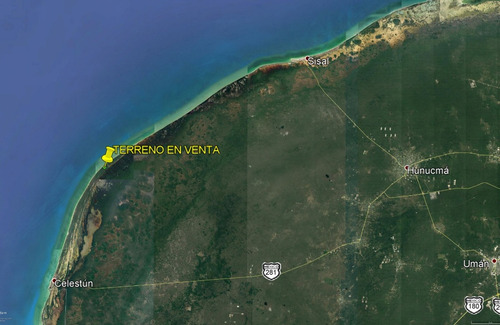 Lote Frente Al Mar De 82,858 M2, Multifamiliar, En Venta Yucatan.
