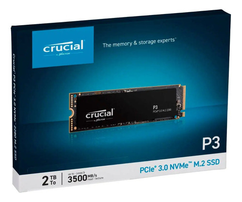 Disco Ssd M.2 Crucial 2tb O 2000gb P3 Pcie Nvme 3500mb/s