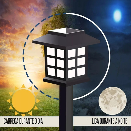 6 Faroles Led Solares, Con Estaca De Jardín N