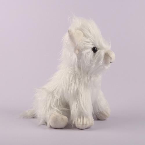 Blanco Highland Cow Peluche Muñeca Juguete Cumpleaño Regalo