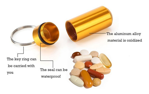 Pastillero De  Emergencia Seguridad Llavero - Salud