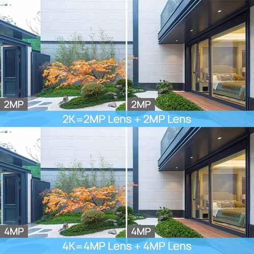 Cámara De Seguridad Wifi Ptz De Doble Lente De 8mp 4k