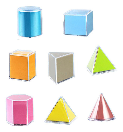 8x Material Didático De Blocos Com Formato Geométrico