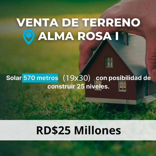 Venta De Terreno En Alma Rosa I