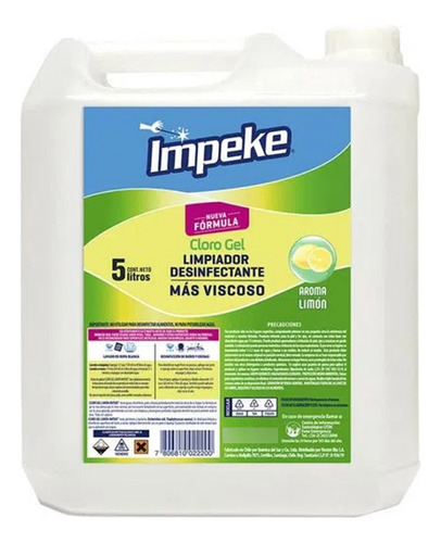 Cloro Gel Impeke Limon Bidon 5 Litros