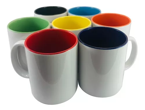 PF 7302 Taza Blanca de Sublimación de 11 Oz con interior de color - Print  Factory