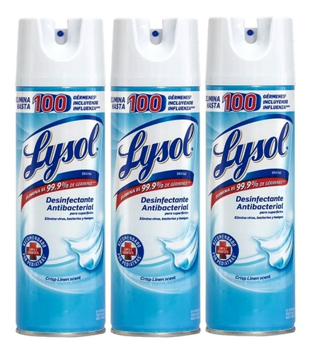 Lysol Pak De 3 Latas De 354g 