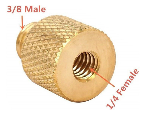 3 Piezas Adaptador Convertidor Rosca 1/4 Hembra A 3/8 Macho