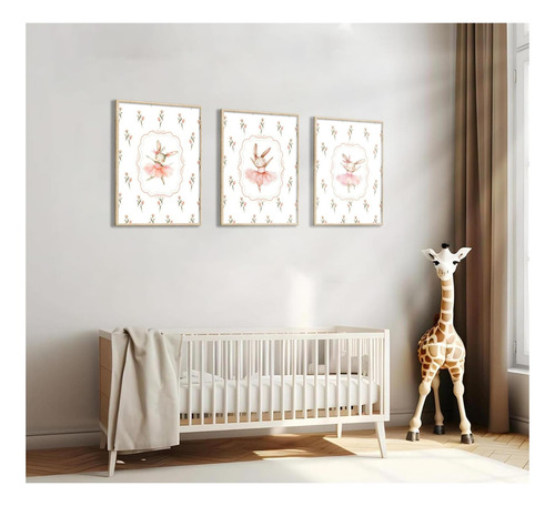 3pcs Ballet Ballet Ballet Conejito De La Pared De La Pared