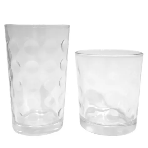 Vasos Altos y Bajos de Vidrio Set x 12 MICA