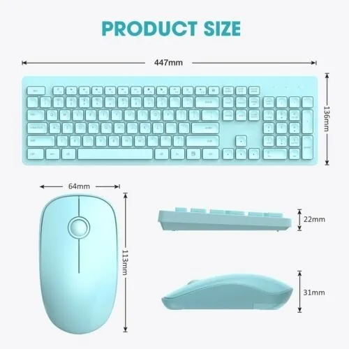 Victsing pack de teclado y ratón inalámbricos sale