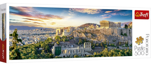 Rompecabezas Trefl Panorámico Acrópolis De Atenas 500 Piezas