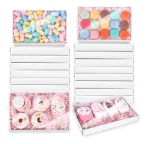 Comprar Vgoodall 50 Cajas De Galletas, Caja De Panadería Blanca Co.