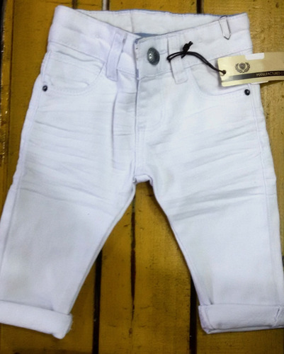 calça jeans branca para bebe