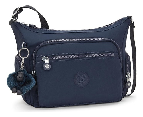 Kipling Bolso Gabbie S Chica Crossbody Mujer Original Blue Bleu 2 Liso Plata Azul Oscuro