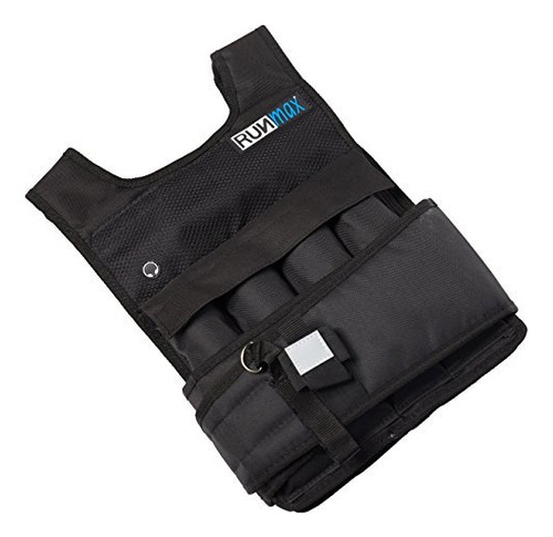 Runmax Pro Chaleco Con Peso De 12 Libras/20 Libras/40 Libra. Color Negro
