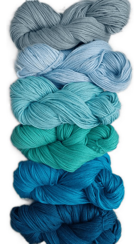 Lana Shetland Semigorda 900gr (6 Madejas De 150gr) Surtido A Eleccion Post Compra