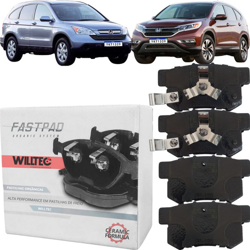 Pastilha De Freio Traseira Cerâmica Willtec Cr-v 2005 A 2016