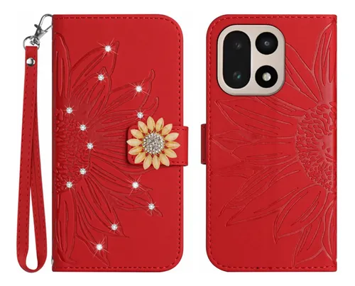 Funda Con Tapa Para Oneplus 15 5g, Diseño De Girasol Con