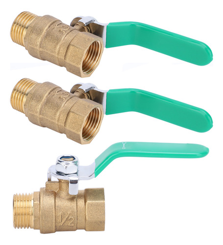 Válvula De Rosca Hembra, 3 Piezas, Tubo De Agua De 1/2 Pulga