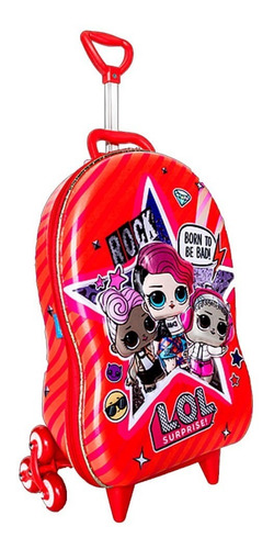 Mochila Infantil De Rodinha Mochilete Lol Maxtoy