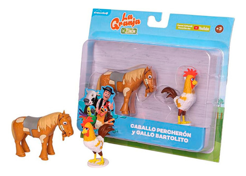 Figuras La Granja De Zenón-caballo Percherón Gallo Bartolito