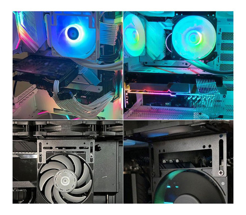 Soporte De Montaje En Rack Para Enfriador De Cpu, Negro
