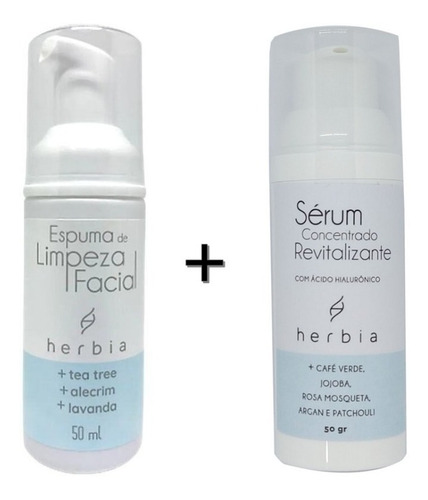 Imagem 1 de 2 de Kit Facial Orgânico E Vegano Herbia Limpeza + Sérum Facial