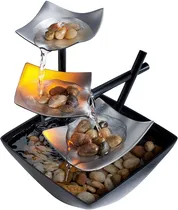 Comprar Fuente De Plata, Iluminada, Relajación Con Piedras Naturales