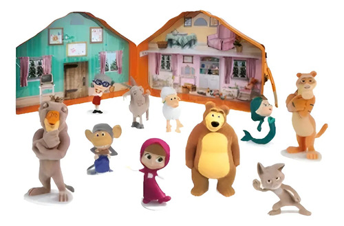 Coleccion Masha Y El Oso - Libro + Muñeco - Variantes | Caja Contenedora - Reformas En Casa