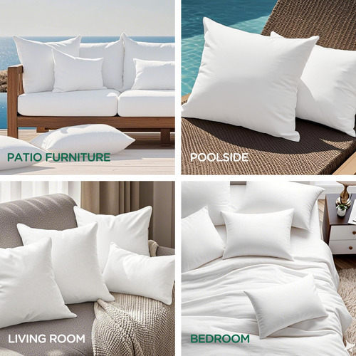Juego De 2 Rellenos De Almohada Lumbar 30 X 50 Cm Exteriores