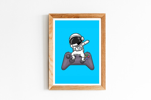 Cuadro Astronauta Gamer Juegos Joystcik Decora- Madrid Deco