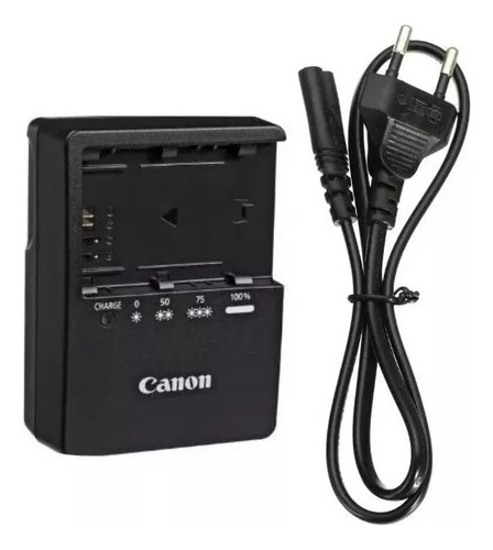 Carregador Para Canon Lc-e6e P/ Lp-e6 Cor Preto