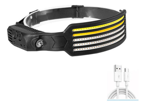 Lampara De Cabeza Led 12 Modos De Luz Recargable Con Sensor