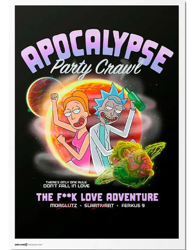 Poster Exclusivo Piezas Limitadas Rick & Morty Apocalypse