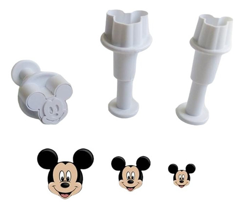 Cortante Eyector X 3 Mickey- Fondant- Sprinkles 