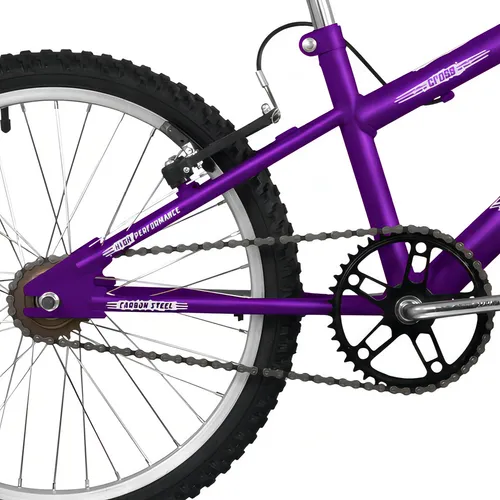 Bicicleta Aro 20 Sport BMX Professional rebajada Visual Tt, color lila, cuadro talla 20