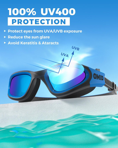 Omid Gafas De Natación, Cómodas Gafas De Natación Polarizada