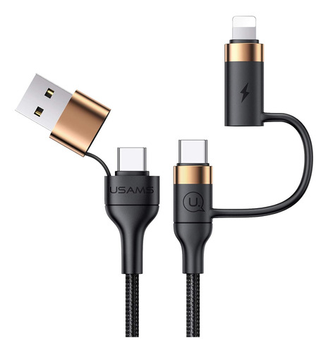 Cable Cargador Usb-c Mjems Carga Rápida Trenzado Pd 60 W 3 W