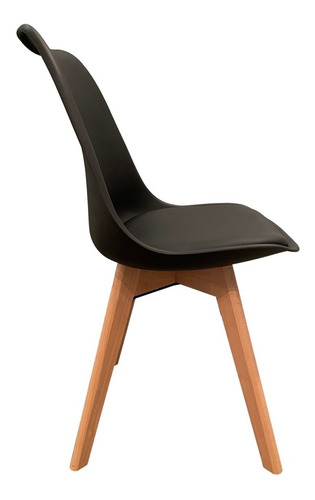 Imagen 4 de 10 de Sillas Tulip Negras C/cruz De Metal X2 C/envio Gratis